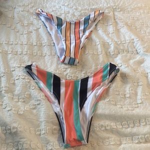 Two Shein high cut bikini bottoms size XS, never worn